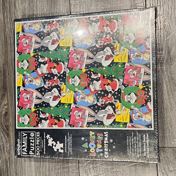 NWT Springbok by Hallmark 500 pc. A Loney Tune Christmas Bugs Bunny Puzzle - Picture 1 of 9